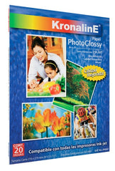 Papel Fotográfico Photoglossy Inkjet c/20 Carta 260g KronalinE® PH347 [Paquete]