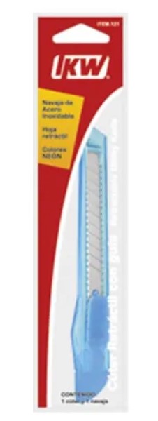 Cuchilla Retráctil Uso Ligero Chico 9mm IKW® 121 [Pieza] 7502005161210