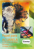 Block p/Arte Acuarela Crema Fino 225g 15 hojas 25×35cm Imperial® 4372 Pieza 7501126343727 01