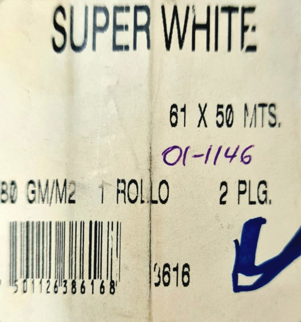 Bond Rollo p/Plotter Súper White 80 g/m² N/2" Blanco .61×50m Imperial® 3616 [Rollo] 7501126386168