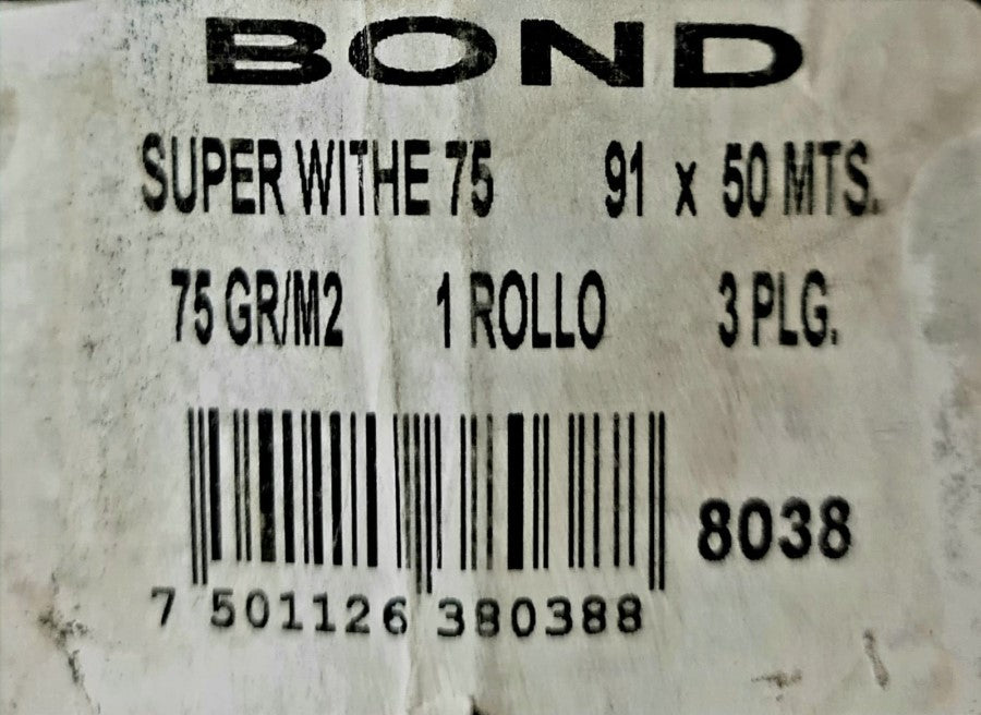 Bond Rollo p/Plotter Súper White 75 g/m² N/3" Blanco .91×50m Imperial® 8038 [Rollo] 7501126380388