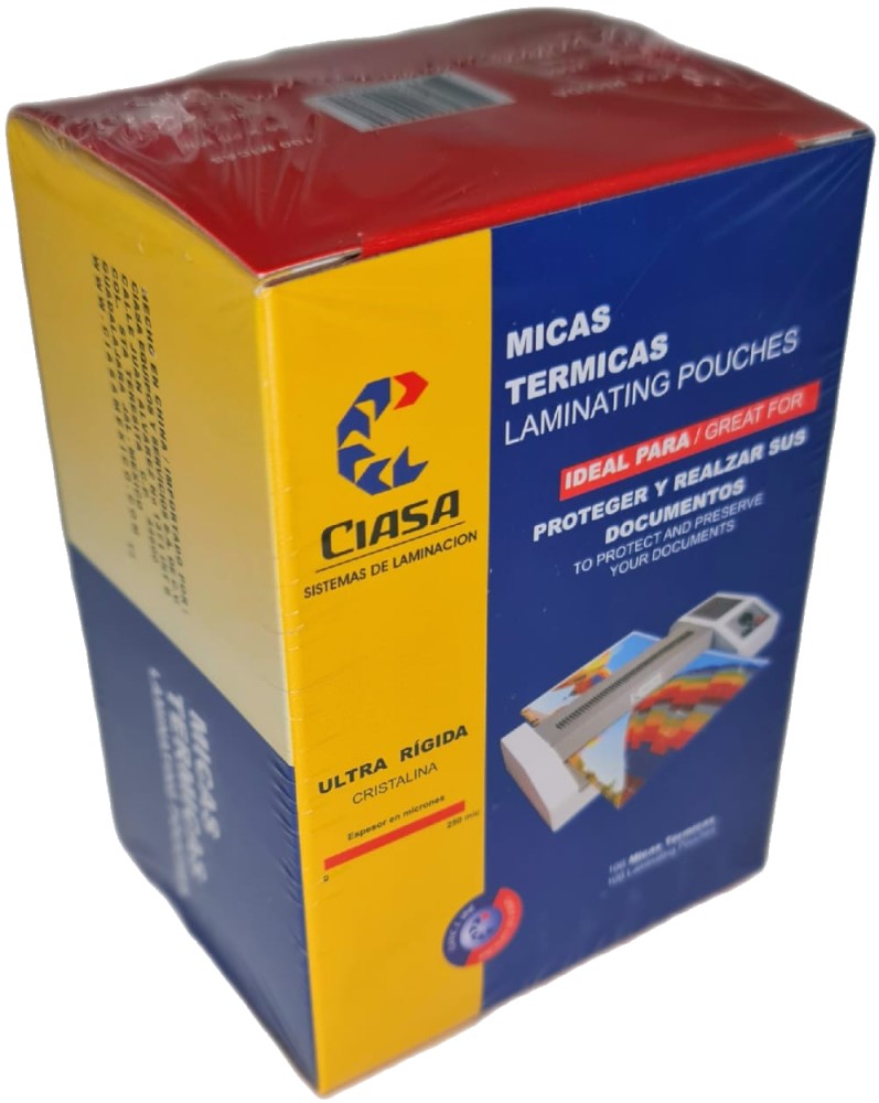 Mica p/Laminadora t/Club T-206 c/100 250 Micrones 65×95mm Ciasa® 2565 Caja 785640000824 01