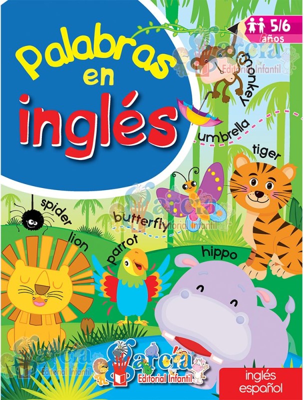 Libro Infantil Coloreal Primeras Palabras Ingles 112 paginas G.E.García 1240 Pieza 9786076130711