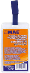 Gafete c/Caimán Vertical Transparente 5.5×9cm MAE® GFT-10V [Pieza] 7502212174546