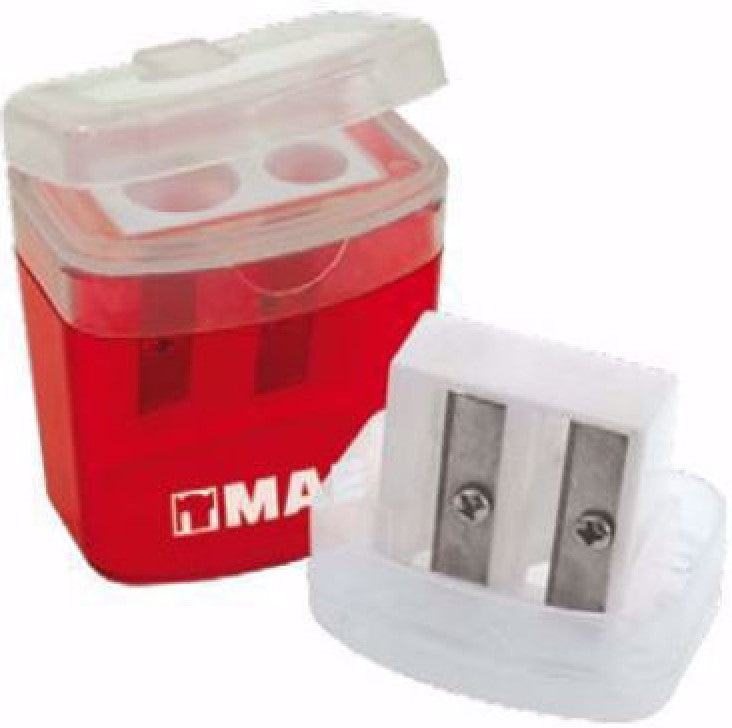 Sacapuntas de Plástico Doble Colores c/Deposito MAE® SPD-2G [Pieza] 7502265169537