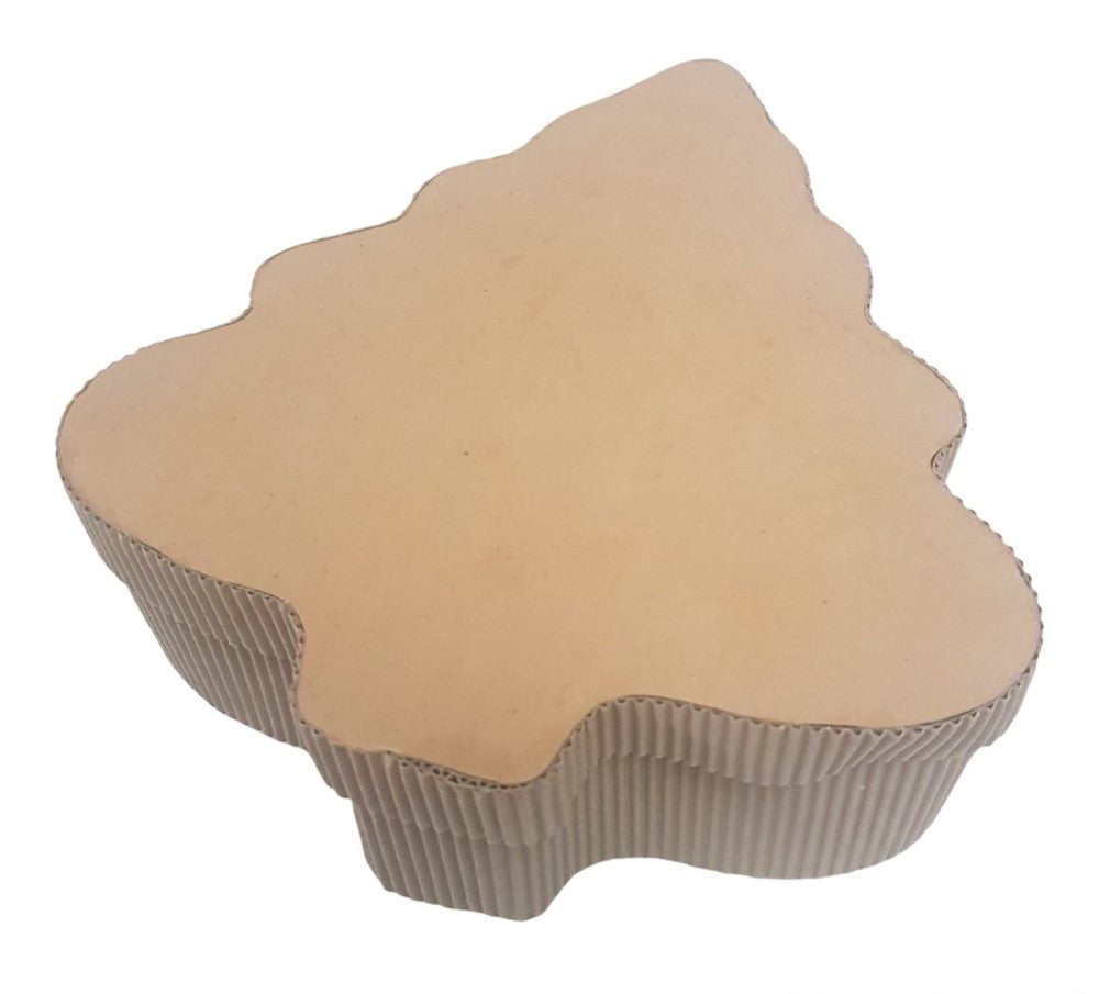 Caja Cartón Navidad Pino Kraft-Corrugado 20×22×7cm Proesa® [Pieza] 7501064341052 2