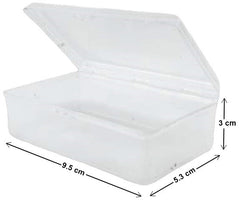 Caja p/Tarjetas Plástico Tapa Integrada Transparente 5×9 cm D`Art® [Pieza] 7599554000824