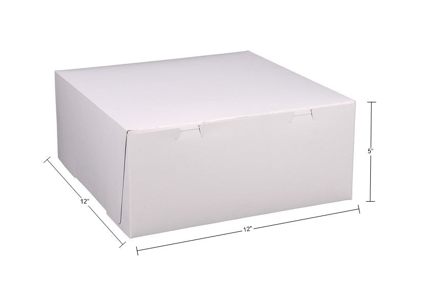 Caja Cartón Blanca p/Pastel 30.5×30.5×12.7cm 12×12×5" Sct® 1587 [Pieza]