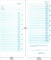 Tarjeta p/Reloj Checador T-6 Quincenal 230×90mm Amano® T-6 [Pieza]