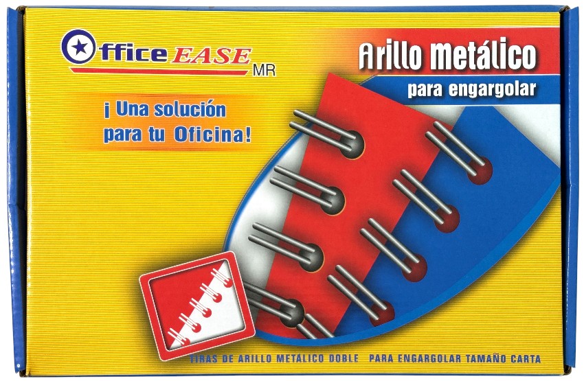Arillo p/Engargo.metálico c/55 para 135 Hojas 3:1" Negro 9/16" OfficeEASE® A3109 Caja 7502224108560