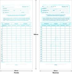 Tarjeta p/Reloj Checador T-2 Quincenal 188×84mm Amano® T-2 [Pieza]