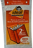 Forro p/Libros Calibre 300 c/9 2ºAño Polietileno Ideal® 55143 Bolsa 7501082155754 01