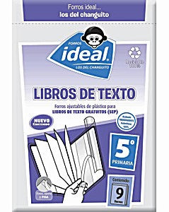 Forro p/Libros Calibre 300 c/9 5ºAño Polietileno Ideal® 55204 Bolsa 7501082155785 01