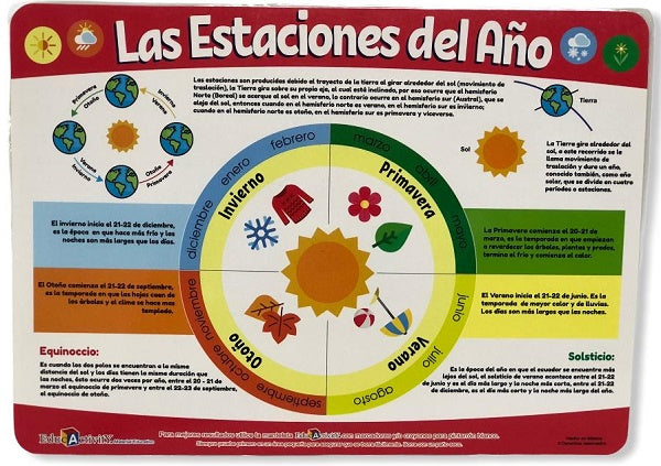 Manteleta Estaciones del Año EducActivi 553-6 [Pieza] 7502006325536