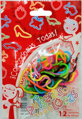 Pulseras Locas c/12 Colores Silicon IKW® ITEM 099 [Pieza] 7502222650993