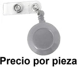 Broche p/Gafete Retráctil Clip tipo Yoyo Gris Barrilito® Pieza