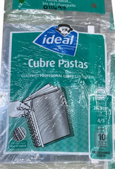 Forro p/Cuaderno Vinyl Cubrepastas c/Adhesivo c/10 Trasparente 26.6cm Ideal® 1456 [Bolsa] 7501082114560 2