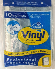 Forro p/Cuaderno Vinyl Profesional Tradi.c/Adhes c/10 Trasparente 28cm Ideal® 4015 [Bolsa] 7501082140156