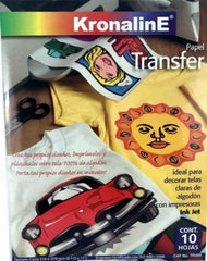 Papel Transfer p/Planchar c/10 Telas Claras Carta KronalinE® TR300 [Paquete] 792949053000