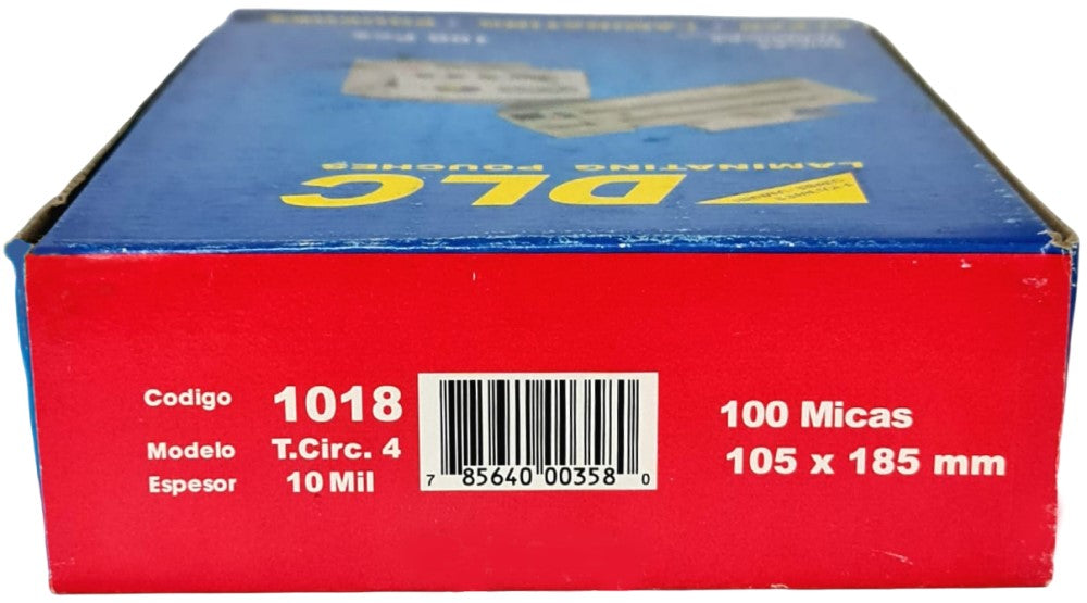 Mica p/Laminadora t/Circulación 4 10 Milesi c/100 250 Micrones 105×185mm DLC® 1018 Caja 785640003580