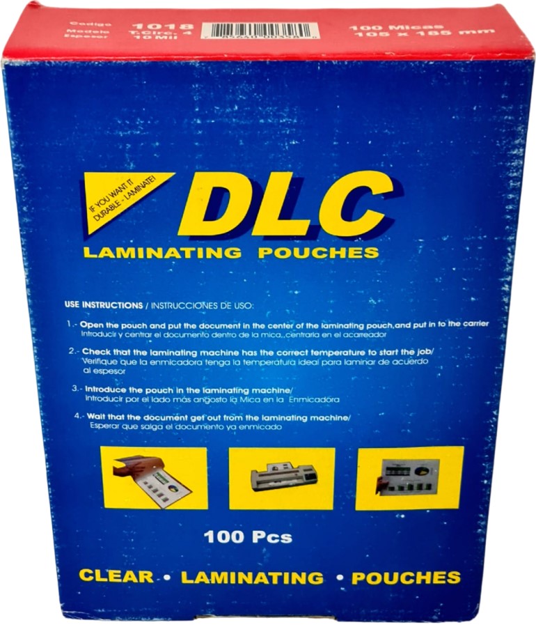 Mica p/Laminadora t/Circulación 4 10 Milesi c/100 250 Micrones 105×185mm DLC® 1018 Caja 785640003580