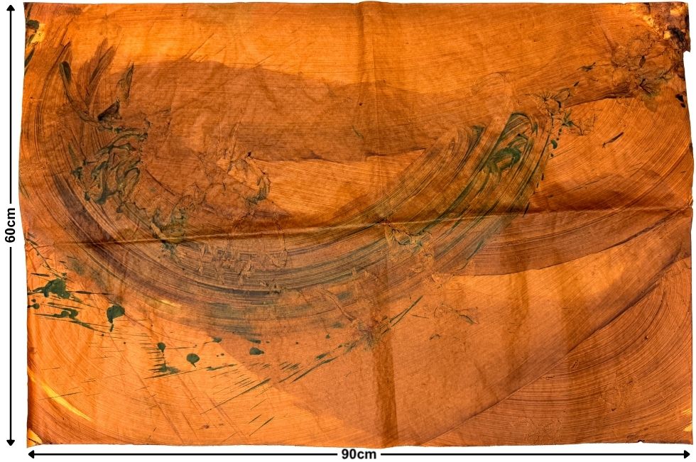 Papel Roca/Piedra Decoradorado Varios Tonos Naraja/Cafe 90×60cm Proesa® Hoja 01