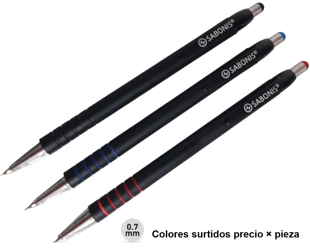Lapicero Grip Ahulado 0.7mm Negro c/colores SABONIS® P-6032 [Pieza] 6941287603208 2