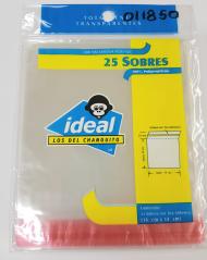 Sobre Poliprop c/Adhesivo c/25 Cal30 14×14cm Ideal® 9715 Pieza 7501082197150