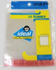 Sobre Poliprop c/Adhesivo c/25 Cal30 14×14cm Ideal® 9715 [Pieza] 7501082197150
