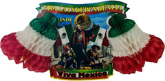Adorno Fiestas Patrias Campana Triple c/Héroes 1p Tricolor 31×36cm Papel Picado® C019 [Pieza] 2