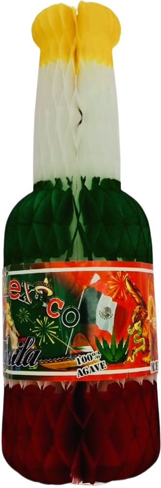 Adorno Toda Ocasión Botella Nº3 1p PapelChina Papel Picado® B004 [Pieza]