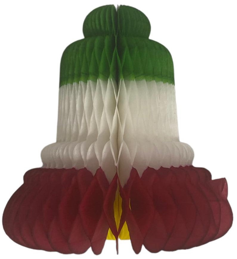 Adorno Fiestas Patrias Campana #7 32cm 1p Tricolor PapelChina Papel Picado® C018 [Pieza] 7502279890243