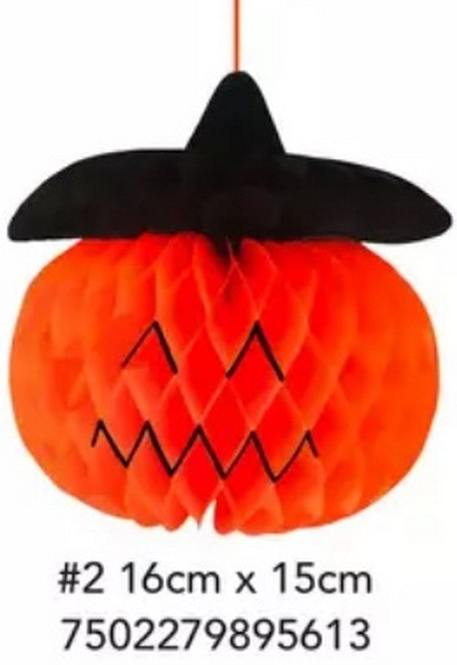 Adorno Halloween Calabaza Bruja #2 1p PapelChina Papel Picado® CAL415 Pieza