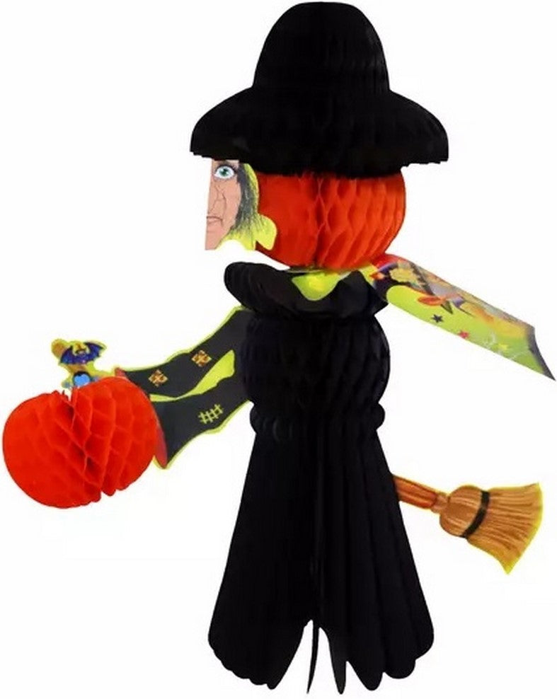 Adorno Día de Muertos Bruja c/Vestido y Escoba 1p PapelChina Papel Picado® BR454 [Pieza]