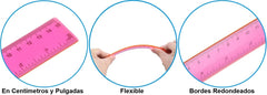 Regla Flexible Flex15 15cm Colores Transpa Garo® RF-15 [Pieza] 2