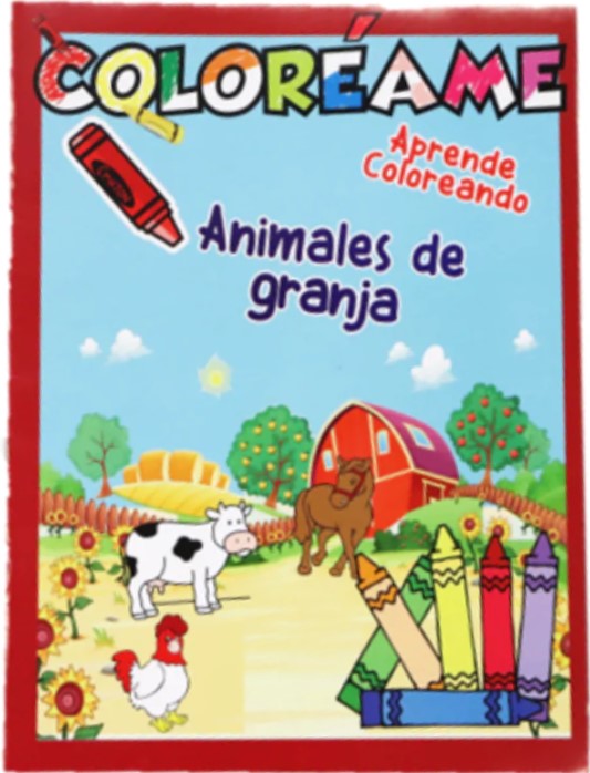 Cuaderno p/Colorear Animales de la Granja Bilingüe DaccArT® [Pieza] 7506457800253