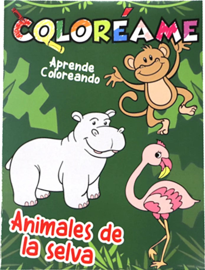 Cuaderno p/Colorear Animales de la Selva Bilingüe DaccArT® [Pieza] 7506457800239