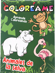 Cuaderno p/Colorear Animales de la Selva Bilingüe DaccArT® [Pieza] 7506457800239