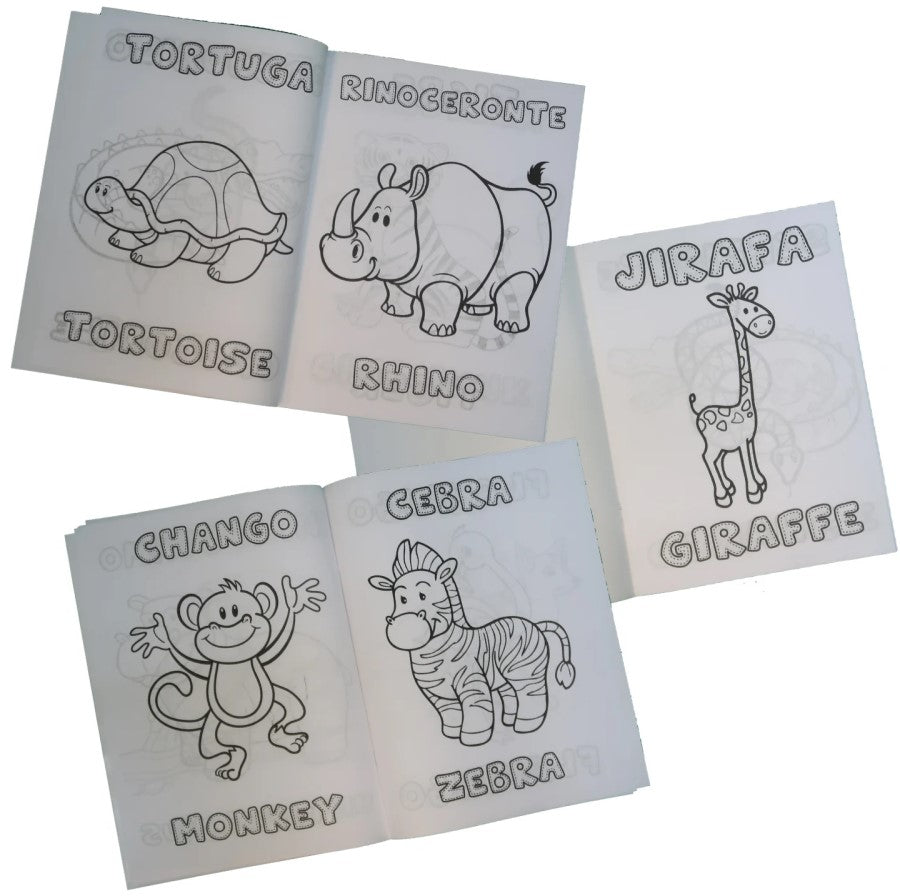 Cuaderno p/Colorear Animales de la Selva Bilingüe DaccArT® [Pieza] 7506457800239 3