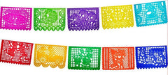 Adorno Día de Muertos Enramada ½ Plástico 1p Colores Papel Picado® ENR524 [Pieza]