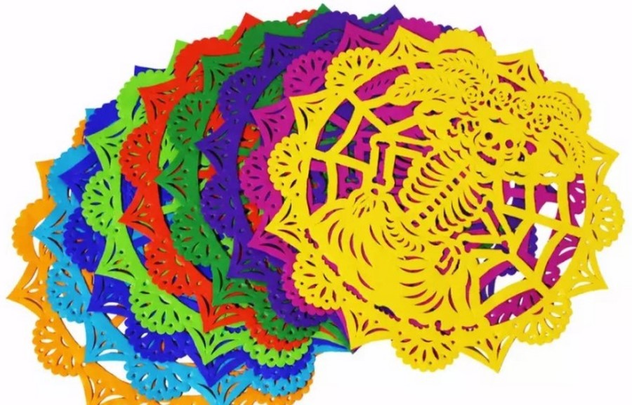 Adorno Halloween Fantasma con Espiral 1p Colores Papel Picado® [Pieza]