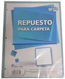 Papel p/Carpeta Carta 3 perforaciones 100 hojas Raya SkyBook® 758310 Paquete 7502228758310 01