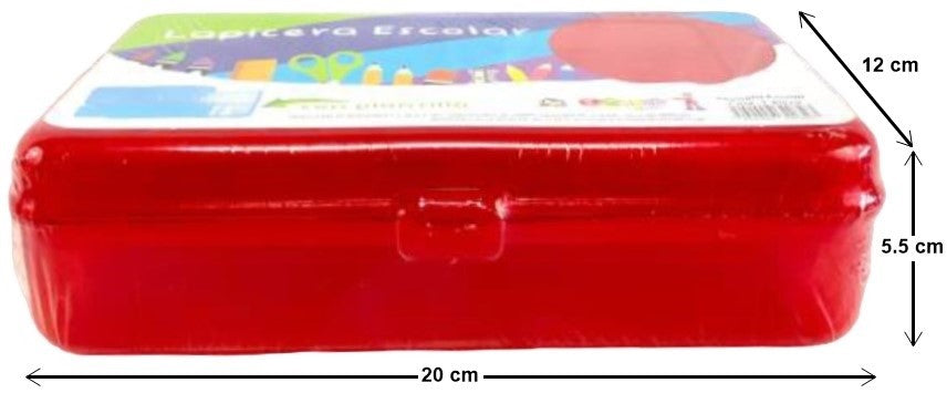 Lapicera Caja Plástica c/Plantilla Colores 20×12×5½cm D`Art® [Pieza] 7502009320323 4