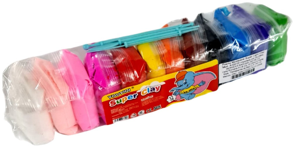 Foamy Moldeable c/12 bolsas de 10g c/u Colores 120g YOUYIQI® A3001D [Pieza] 6976056241060 3