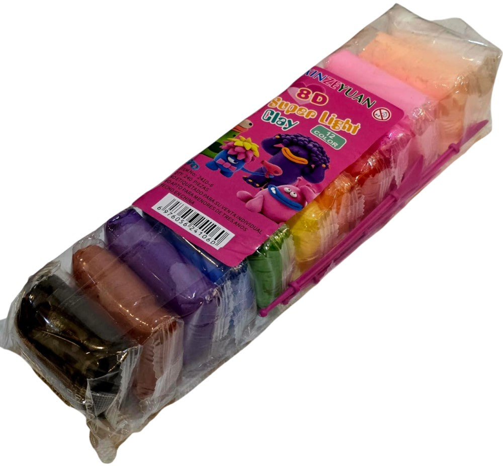 Foamy Moldeable c/12 bolsas de 10g c/u Colores 120g YOUYIQI® A3001D [Pieza] 6976056241060 6