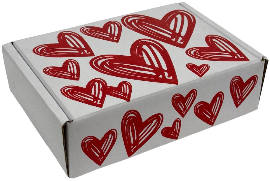 Caja Cartón San Valentín Corazones Blanco 20×15×6cm DaccArT® [Pieza] 7506457801571