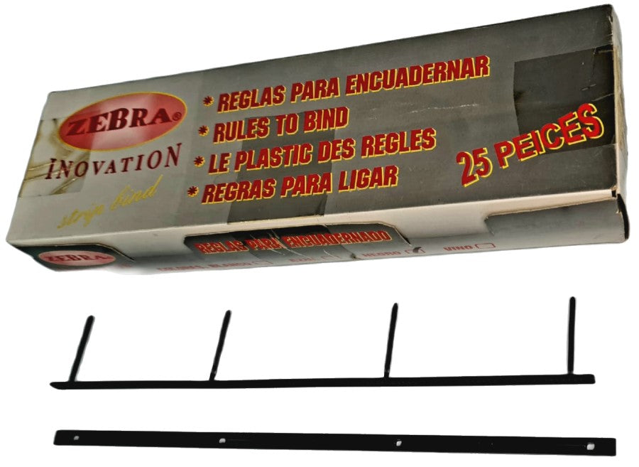 Peines p/Engargolar Strip bind 4 Pins c/25 1" Negro Carta Zebra® [Caja] Imagen principal del producto