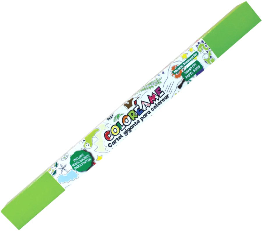 Material Didáctico Cartel p/Colorear Gigante Dinosaurios 90×60cm DaccArT® [Pieza] 7506457800741