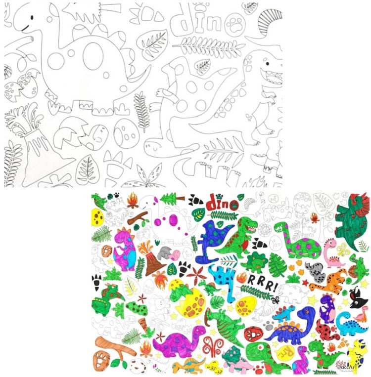 Material Didáctico Cartel p/Colorear Gigante Dinosaurios 90×60cm DaccArT® [Pieza] 7506457800741 3