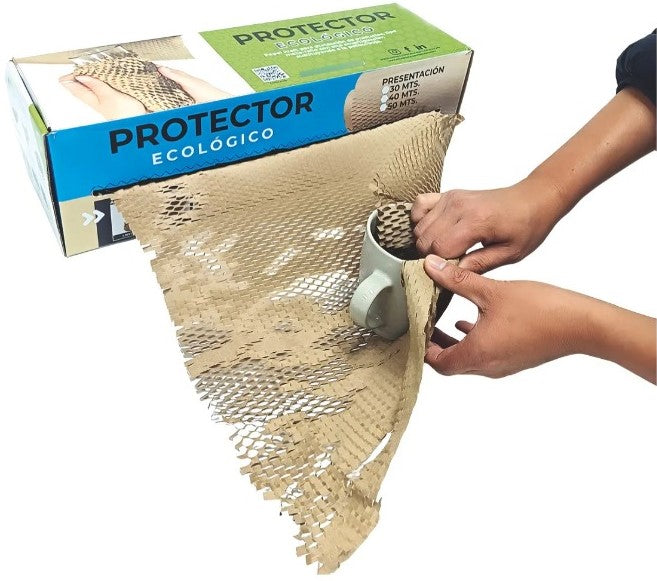 Rollo Papel para Empaque Tipo Panal c/dispensador Kraft 43cm×30m TecnoEmbalajes® [Pieza] 2